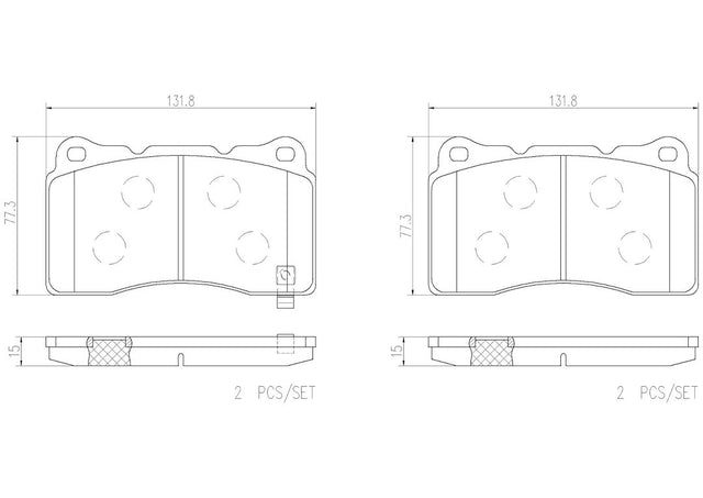 Product of Brembo P54039N Brake Pad - Set Of 4 