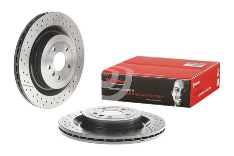Product of Brembo 09B71011C02 Vented Cross Drilled 1 Piece Brake Rotor 