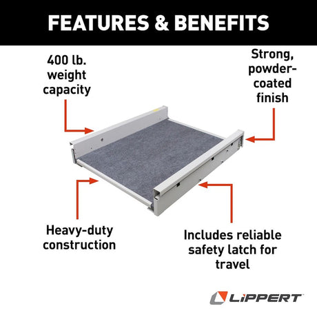 Product of Lippert Components 370794 400 Pound 22 Inch 6.97 Inch Cargo Slide 