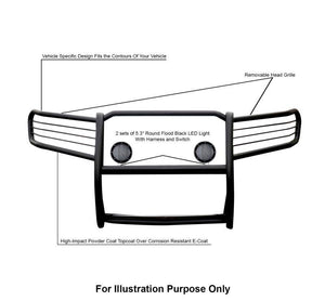 Black Horse Offroad 17a080202ma-Plfb Grille Guard||||93||blka080202lfb||2007461