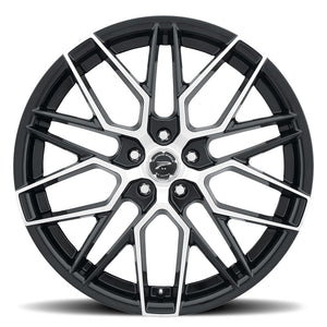 Product of Ultra Wheel 20x8.5 Black With Natural Face Wheel - 5x4.40 Bolt Pattern 