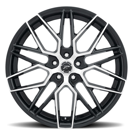 Product of Ultra Wheel 20x8.5 Black With Natural Face Wheel - 5x4.40 Bolt Pattern 