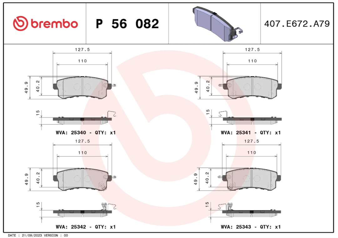 Brembo P56082 Brake Pad||p56082_3.Png||88||brmp56082||1684714