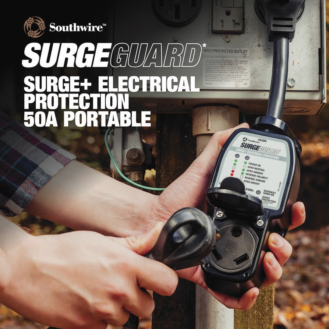 Product of SouthWire Corp. 44290 120/ 240 Volt 50 Amp Surge Protector 