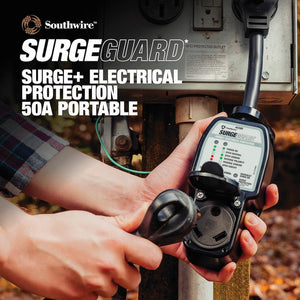 Product of SouthWire Corp. 44290 120/ 240 Volt 50 Amp Surge Protector 