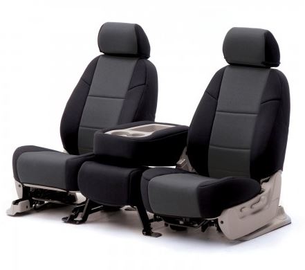 Product of Coverking SPC410 Custom Charcoal Center/ Black Sides Neoprene Seat Cover 