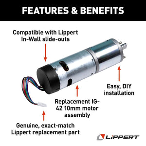 Product of Lippert Components 236575 Lippert In-Wall Slide Out System Slide Out Motor 