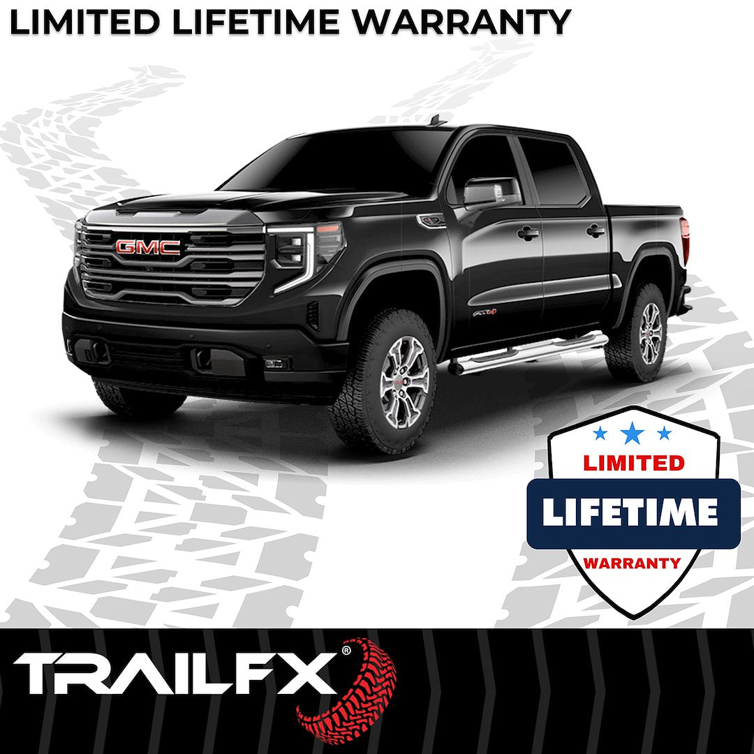 Product of TrailFX A8202S TFX 6" Oval Straight Side Bars Nerf Bar With Surface Steps 