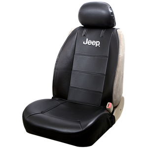Product of Plasticolor 008581R01 Black With White Logo Vinyl Seat Cover 