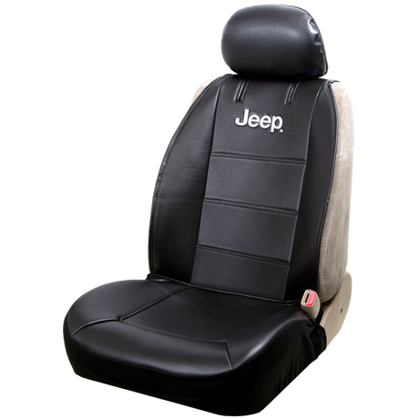 Product of Plasticolor 008581R01 Black With White Logo Vinyl Seat Cover 