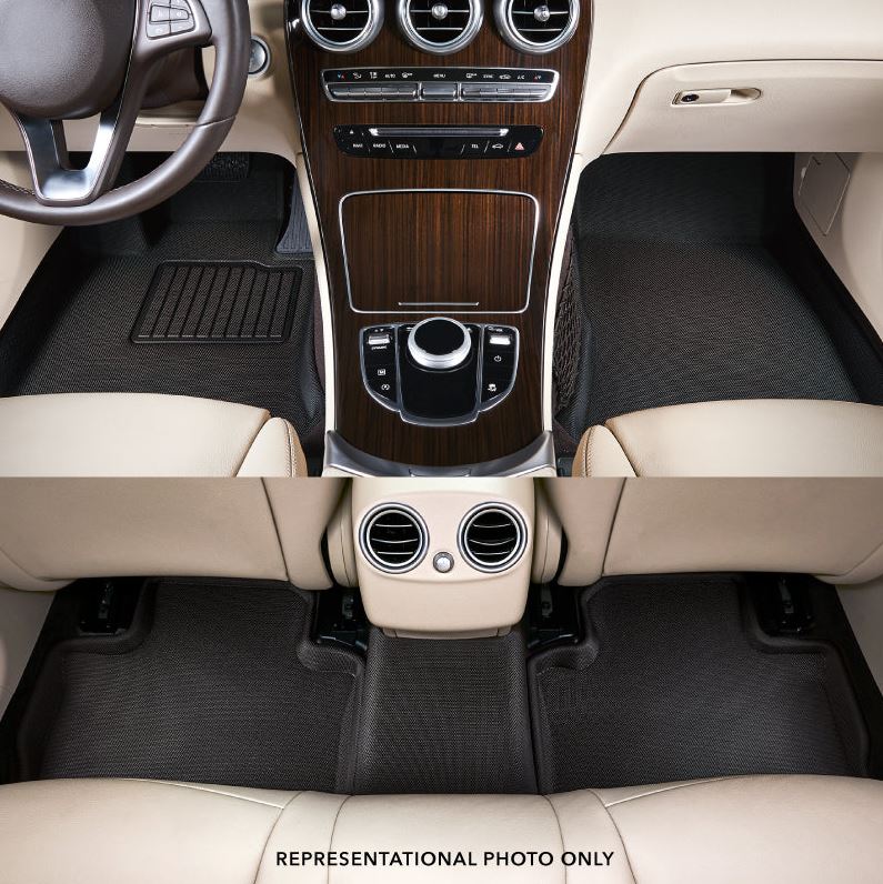 Product of 3D Mats KAGU L1AD03301509 Black Thermoplastic Rubber Of Carbon Fiber Texture Floor Liner 