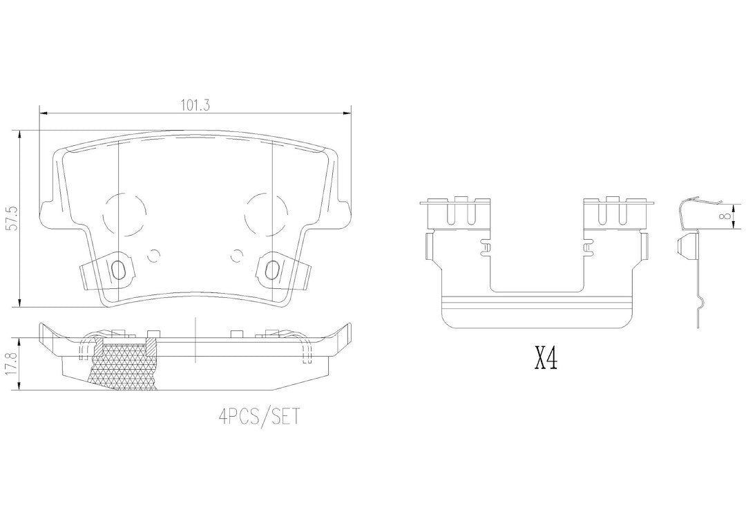 Product of Brembo P23175N Brake Pad - Set Of 4 