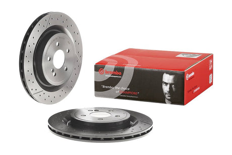 Product of Brembo 09B78811C02 Vented Cross Drilled 1 Piece Brake Rotor 
