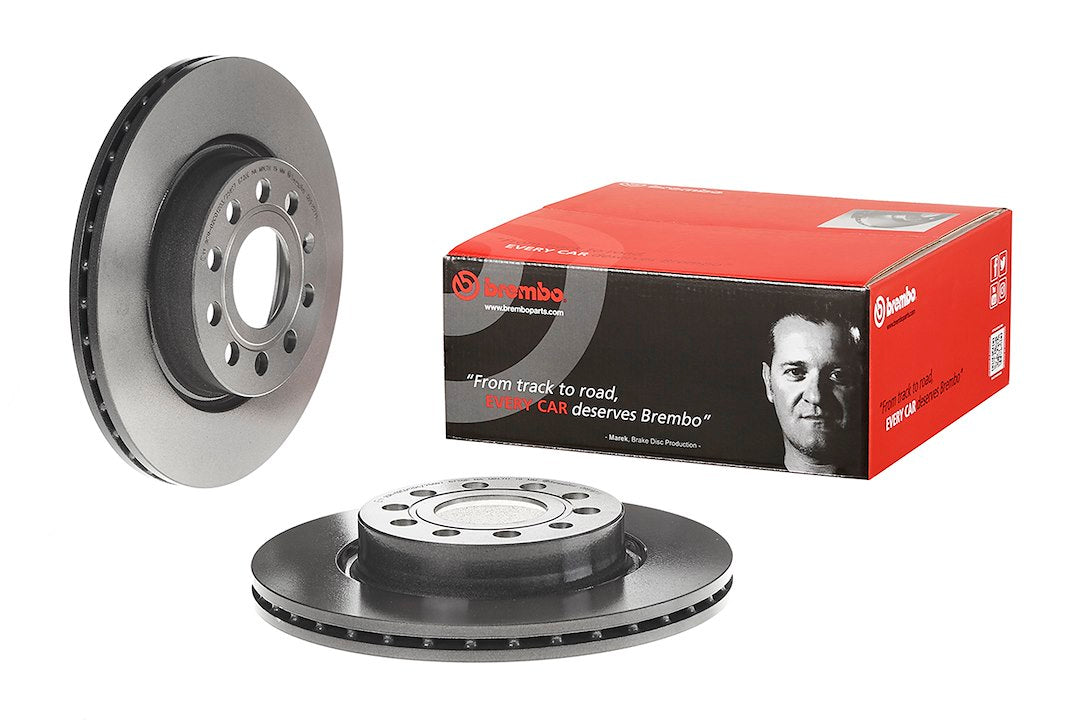 Product of Brembo 09916711C02 Vented 1 Piece Brake Rotor 