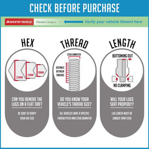 Product of Coyote Wheel Accessories 56KJ42BLK 60 Degree Conical Bulge 1/2x20 Lug Nut 