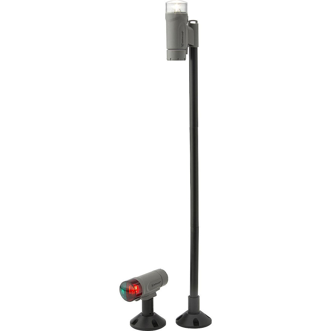 Attwood Marine 14190-7 Navigation Light||14190-7_Portable_Nav_Light_Kit_Led_Gray_Pads_Standard_Pole_Light_On.Jpeg||95||a7j141907||920260