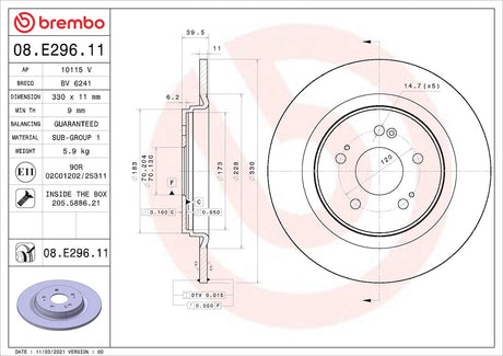 Brembo 08e29611c02 Brake Rotor||08e29611c02.Jpg||85||brm08e29611||1684193