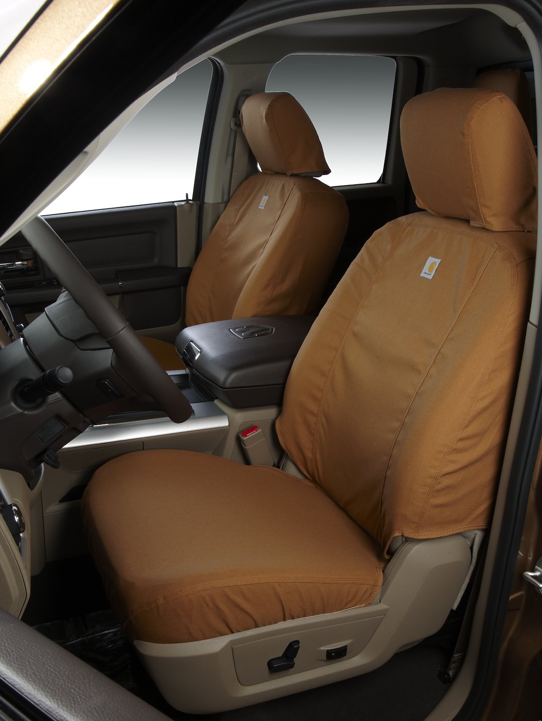 Product of Covercraft SSC3380CABN Carhartt® SeatSaver® Brown Polycotton Seat Cover 