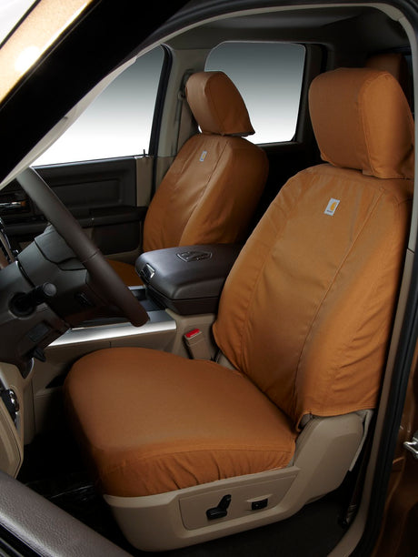 Product of Covercraft SSC3380CABN Carhartt® SeatSaver® Brown Polycotton Seat Cover 