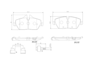 Product of Brembo P06091N Brake Pad - Set Of 4 