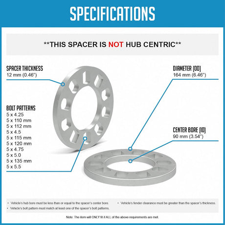 Product of Coyote Wheel Accessories 911125t-A Wheel Spacer