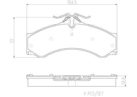 Product of Brembo P50088N Brake Pad - Set Of 4 