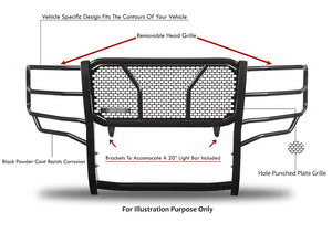 Product of Black Horse Offroad RU-FOF115-B Grille Guard Modular Black Powder Coated 
