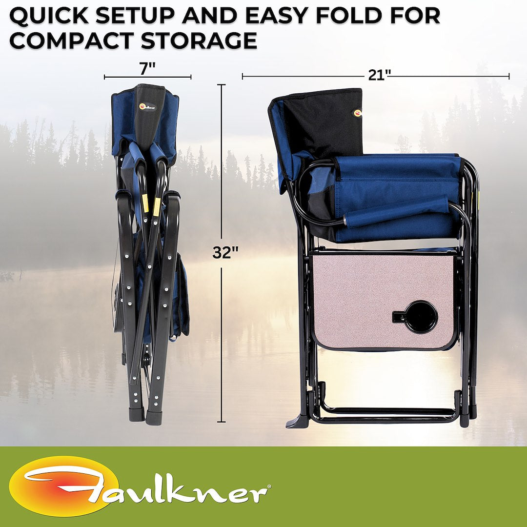 Faulkner 49581 Camping Chair||flk_49581_El Capitan Director Chair_Blue Black_B2c_5.Jpg||89||flk49581||1609026