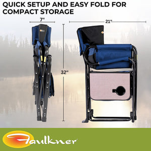 Faulkner 49581 Camping Chair||flk_49581_El Capitan Director Chair_Blue Black_B2c_5.Jpg||89||flk49581||1609026