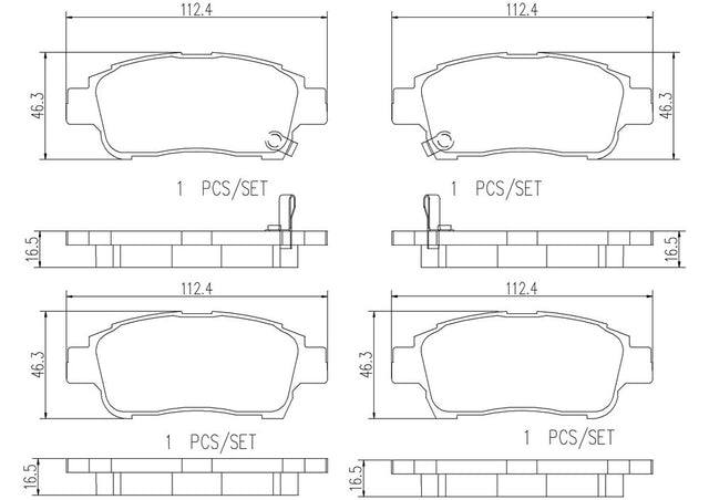 Product of Brembo P83050N Brake Pad - Set Of 4 