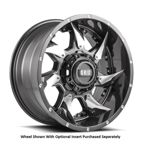 Grid Wheels Gd0117090655g0008 Wheel||grid-Offroad-Gd1-Gloss-Graphite-Milled-Chrome-Insert_1.Jpg||86||grw1179655g8||1425713