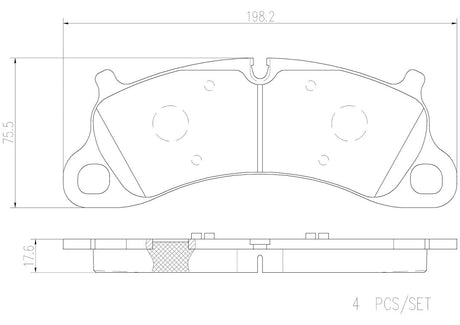 Product of Brembo P65025N Brake Pad - Set Of 4 