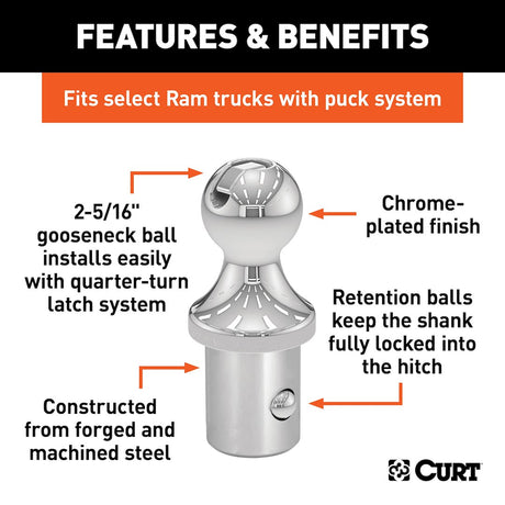 Curt 60601 Gooseneck Trailer Hitch Ball||60601_3008x1990_Fa.Jpg||86||c9360601||870823