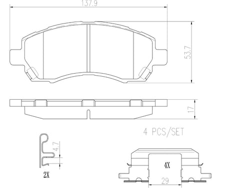 Brembo P78009n Brake Pad||p78009n_R.Jpg||86||brmp78009n||2091749