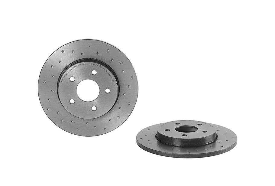 Product of Brembo 0897341XC02 Xtra Solid Cross Drilled 1 Piece Brake Rotor 