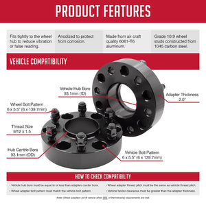 Coyote Wheel Accessories 6550-6550h-E931 Wheel Adapter||6550-6550h-E931_Features.Jpg||88||rev06550he931||2259524