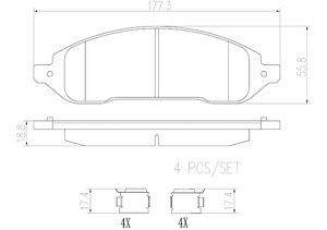 Brembo P56092n Brake Pad||p56092n_1.Png||86||brmp56092n||2104649