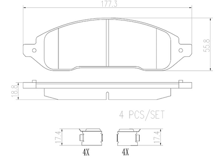 Brembo P56092n Brake Pad||p56092n_1.Png||86||brmp56092n||2104649