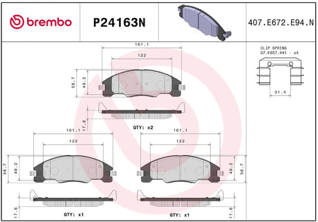 Brembo P24163n Brake Pad||p24163n_R.Jpg||86||brmp24163n||2091695