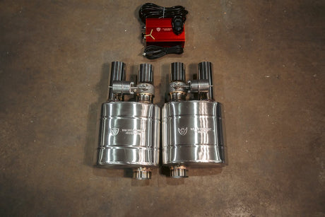 Product of Valvetronic Design UVM.63MM.DUALOUT.X2  Exhaust Muffler 