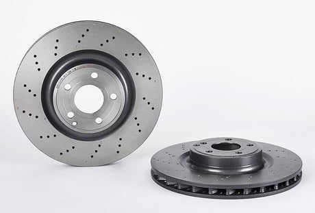 Product of Brembo 09B74451C02 Vented Cross Drilled 1 Piece Brake Rotor 