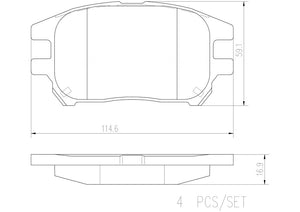 Product of Brembo P56050N Brake Pad - Set Of 4 