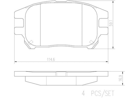 Product of Brembo P56050N Brake Pad - Set Of 4 