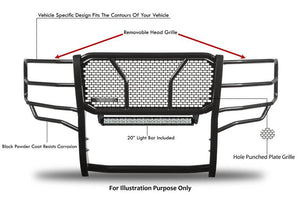 Black Horse Offroad Ru-Fof115-B-Kit Grille Guard||||92||blkfof115bkit||2007788