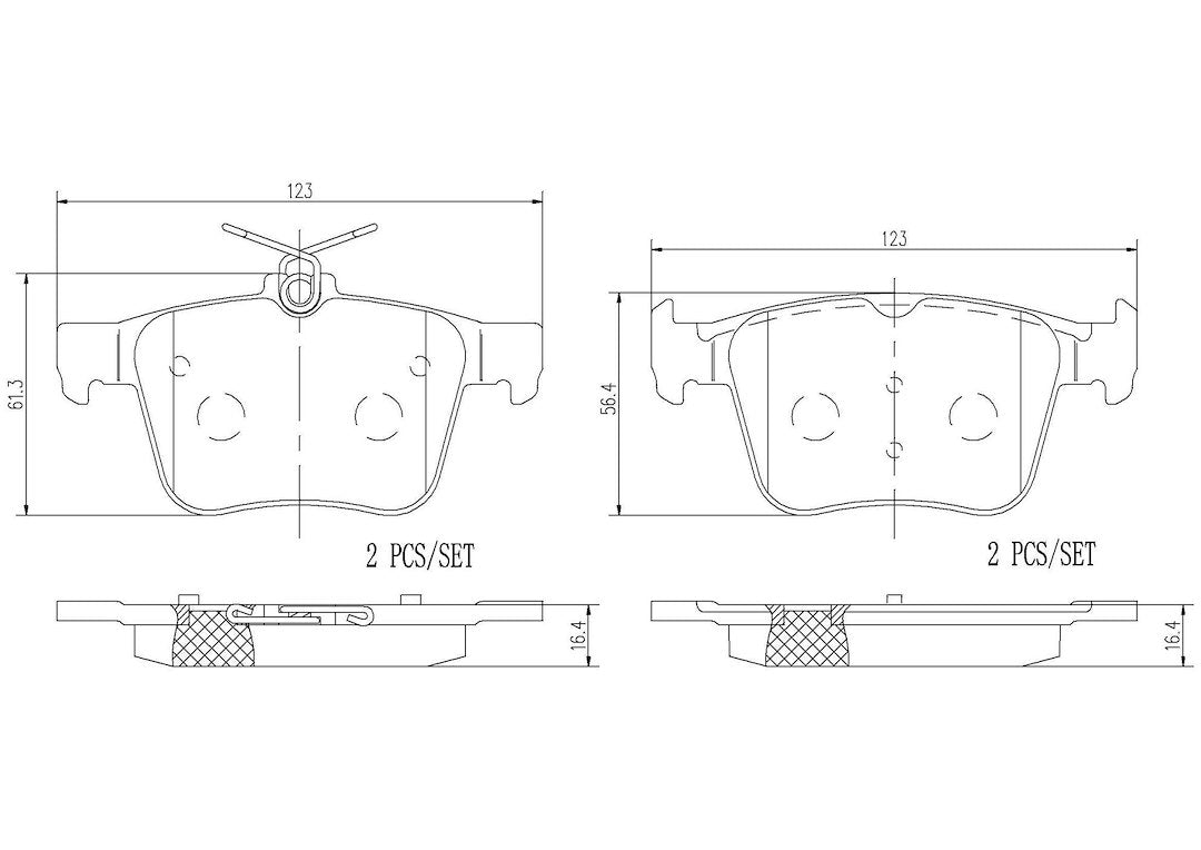 Product of Brembo P85124N Brake Pad - Set Of 4 