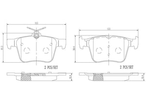 Product of Brembo P85124N Brake Pad - Set Of 4 