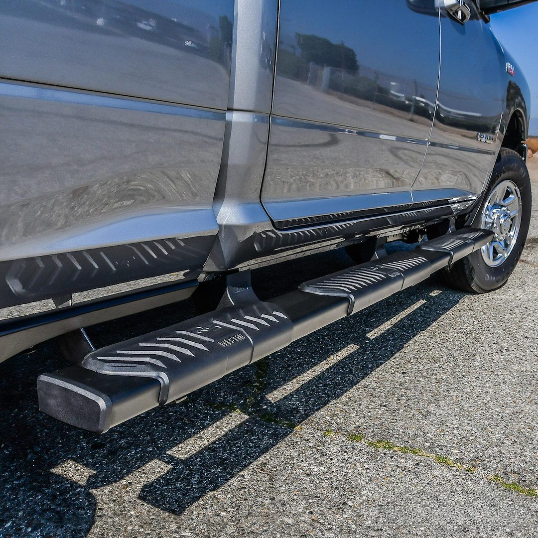 Product of Westin Automotive 28-534785 Black Textured Powder Coated Oval Straight Nerf Bar - Truck Wheel To Wheel 
