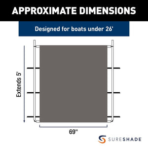 Product of Taylor Made 2021026260 Boat T-Top Shade Extension
