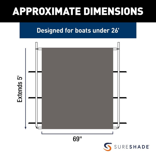 Product of Taylor Made 2021026260 Boat T-Top Shade Extension