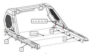 Product of Black Horse Offroad VIRB08B Modular Powder Coated Steel Truck Bed Bar 